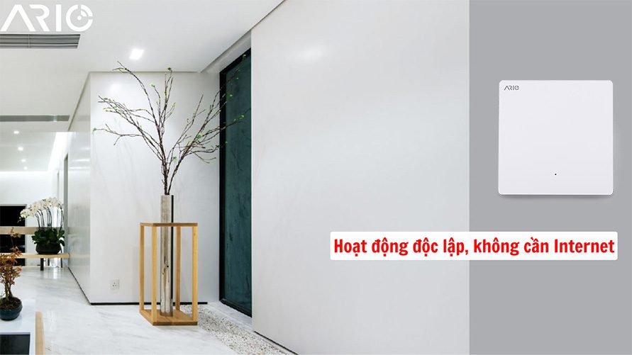 Công tắc thông minh BLE 1 nút Ario Vuông 17
